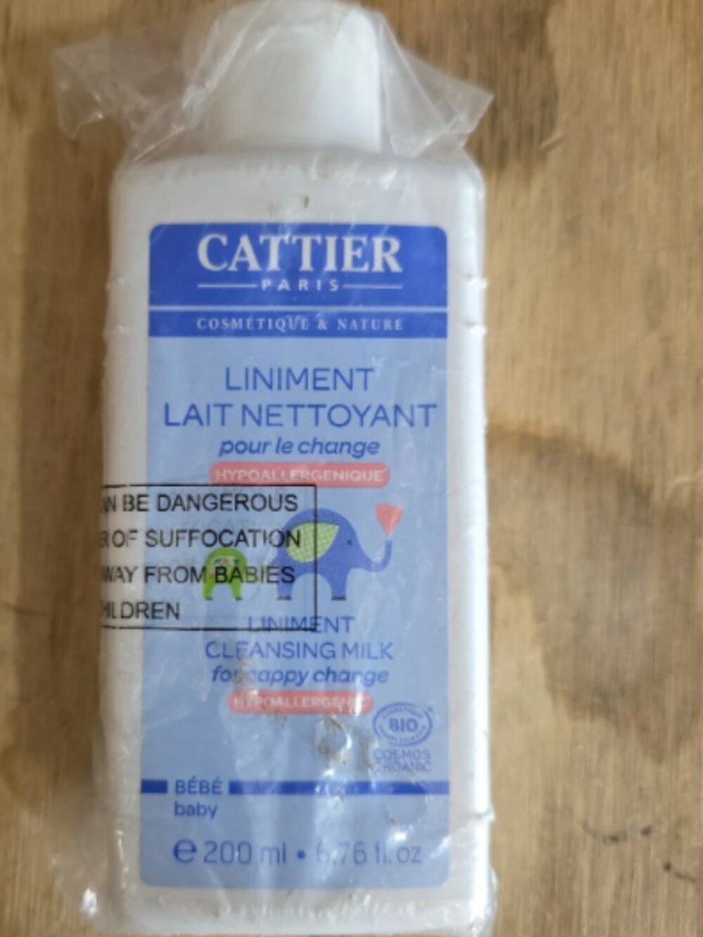 Cattier baby liniment organic cleansing milk for changing 200ml